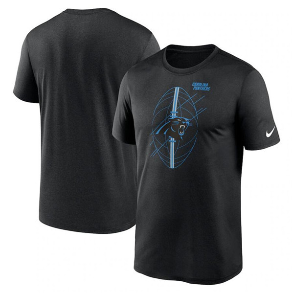 Men's Carolina Panthers Black Legend Icon Performance T-Shirt - Click Image to Close